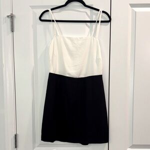 NWOT Black and White Slip Minidress